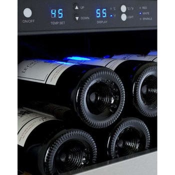 Allavino FlexCount II Tru-Vino 128 Bottle Single Zone Stainless Steel Left Hinge Wine Fridge VSWR128-1SL20 Wine Coolers Empire