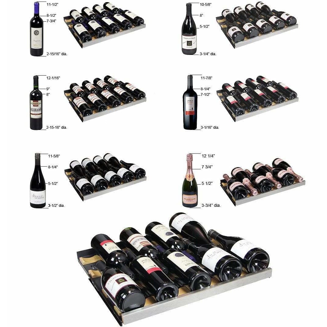 Allavino FlexCount II Tru-Vino 172 Bottle Dual Zone Stainless Steel Right Hinge Wine Fridge VSWR172-2SR20 - Allavino | Wine Coolers Empire - Trusted Dealer