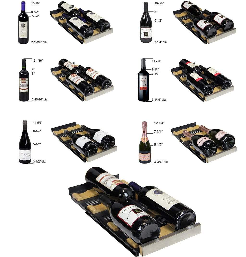 Allavino FlexCount II Tru-Vino 18 Bottle/66 Can Dual Zone Stainless Steel Beverage/Wine Fridge VSWB-2SF20 - Allavino | Wine Coolers Empire - Trusted Dealer