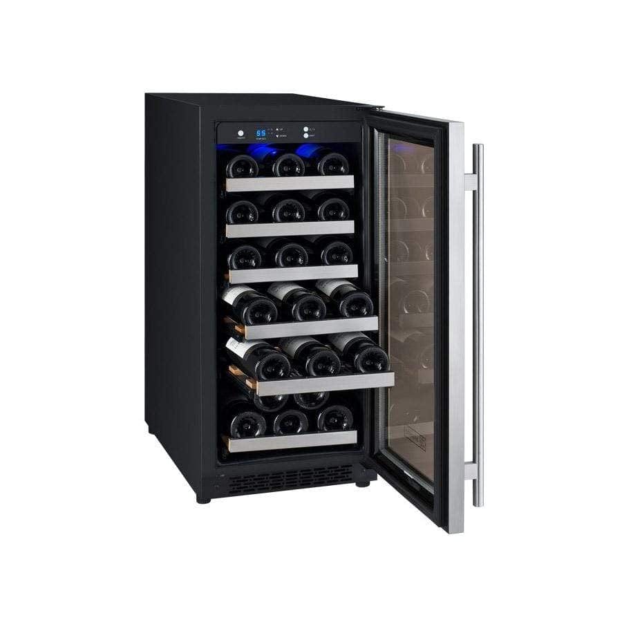 Allavino FlexCount II Tru-Vino 30 Bottle Single Zone Stainless Steel Left Hinge Wine Fridge VSWR30-1SL20 - Allavino | Wine Coolers Empire - Trusted Dealer
