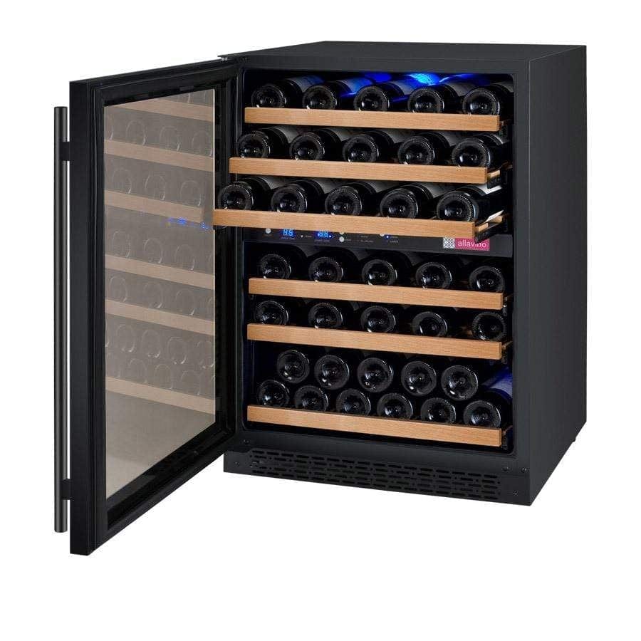 Allavino FlexCount II Tru-Vino 56 Bottle Dual Zone Black Left Hinge Wine Fridge VSWR56-2BL20 - Allavino | Wine Coolers Empire - Trusted Dealer
