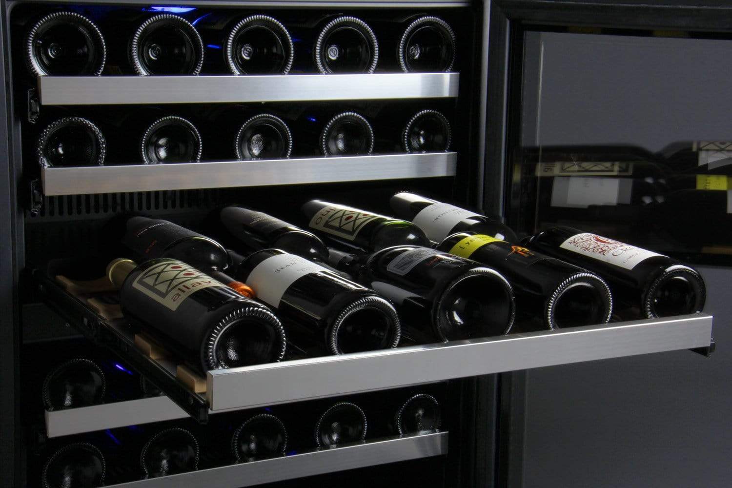 Allavino FlexCount II Tru-Vino 56 Bottle Dual Zone Stainless Steel Right Hinge Wine Fridge VSWR56-2SR20 - Allavino | Wine Coolers Empire - Trusted Dealer