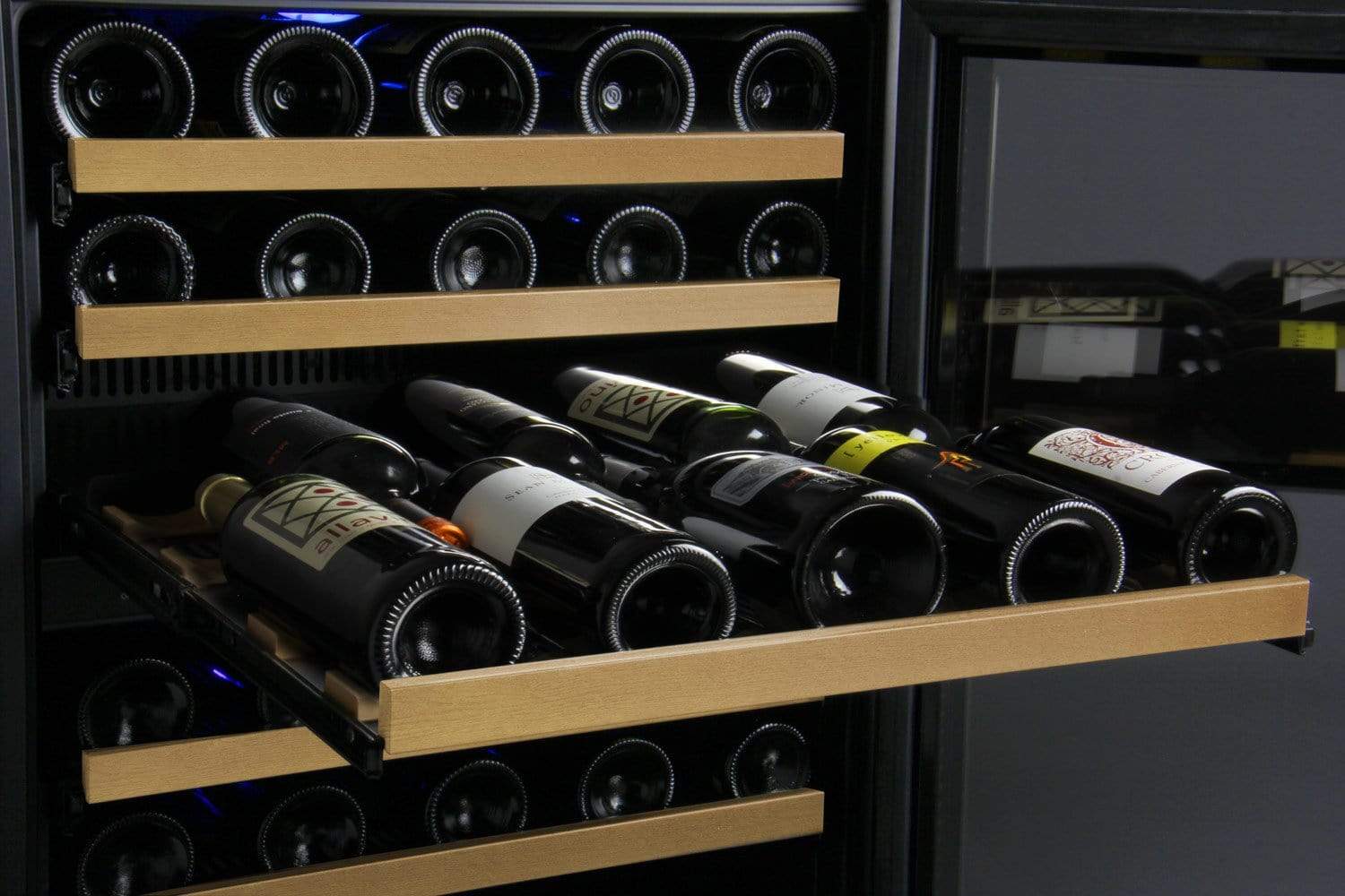Allavino FlexCount II Tru-Vino 56 Bottle Single Zone Black Left Hinge Wine Fridge VSWR56-1BL20 - Allavino | Wine Coolers Empire - Trusted Dealer