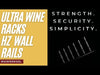 Ultra Wine Racks HZ Wall Rails - 2FT Metal Wine Racks (6 to 18 Bottles)