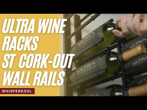 Ultra Wine Racks Straight Wall Rails - 3FT Metal Wine Racks (9 Bottles)