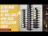 Ultra Wine Racks HZ Wall Rails - 2FT Metal Wine Racks (6 to 18 Bottles)