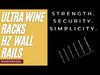 Ultra Wine Racks HZ Wall Rails - 3FT Metal Wine Racks (9 to 27 Bottles)