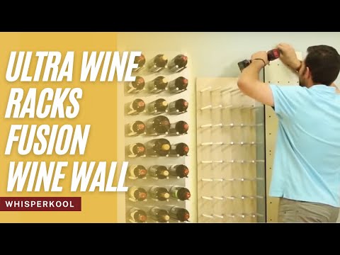 Ultra Wine Racks - Fusion HZ Label-Out Wine Wall Black Acrylic (4 Foot)