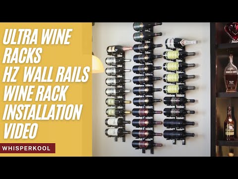 Ultra Wine Racks HZ Wall Rails 1FT Metal Wine Rack (3 to 9 Bottles)