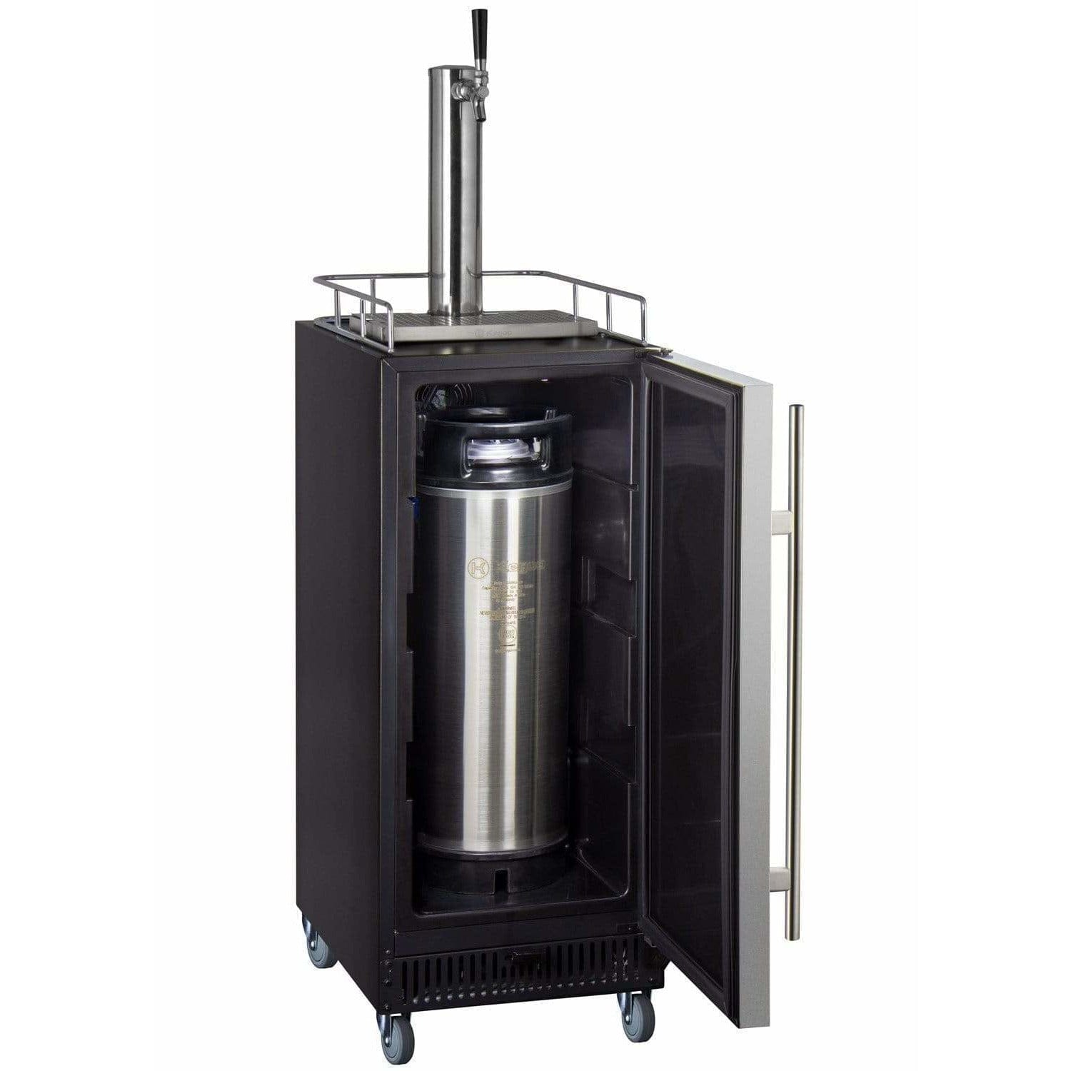 Kegco 15" Wide Cold Brew Coffee Single Tap Stainless Steel Kegerator ICS15BSR Wine Coolers Empire