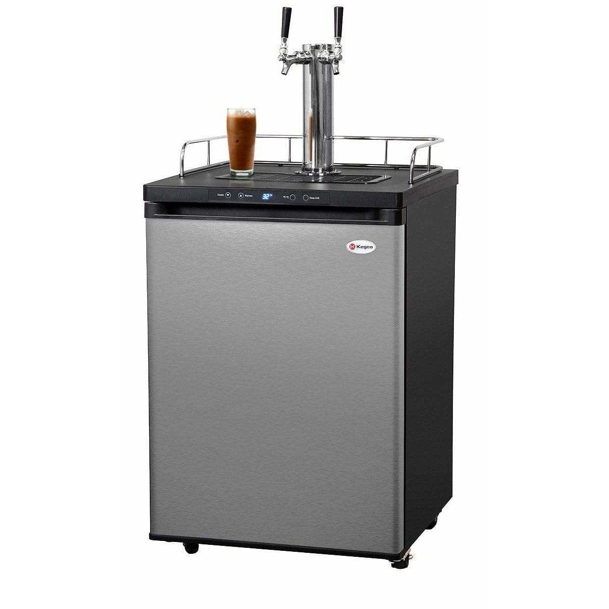 Kegco 24" Wide Cold Brew Coffee Dual Tap Stainless Steel Kegerator ICK30S-2 Wine Coolers Empire