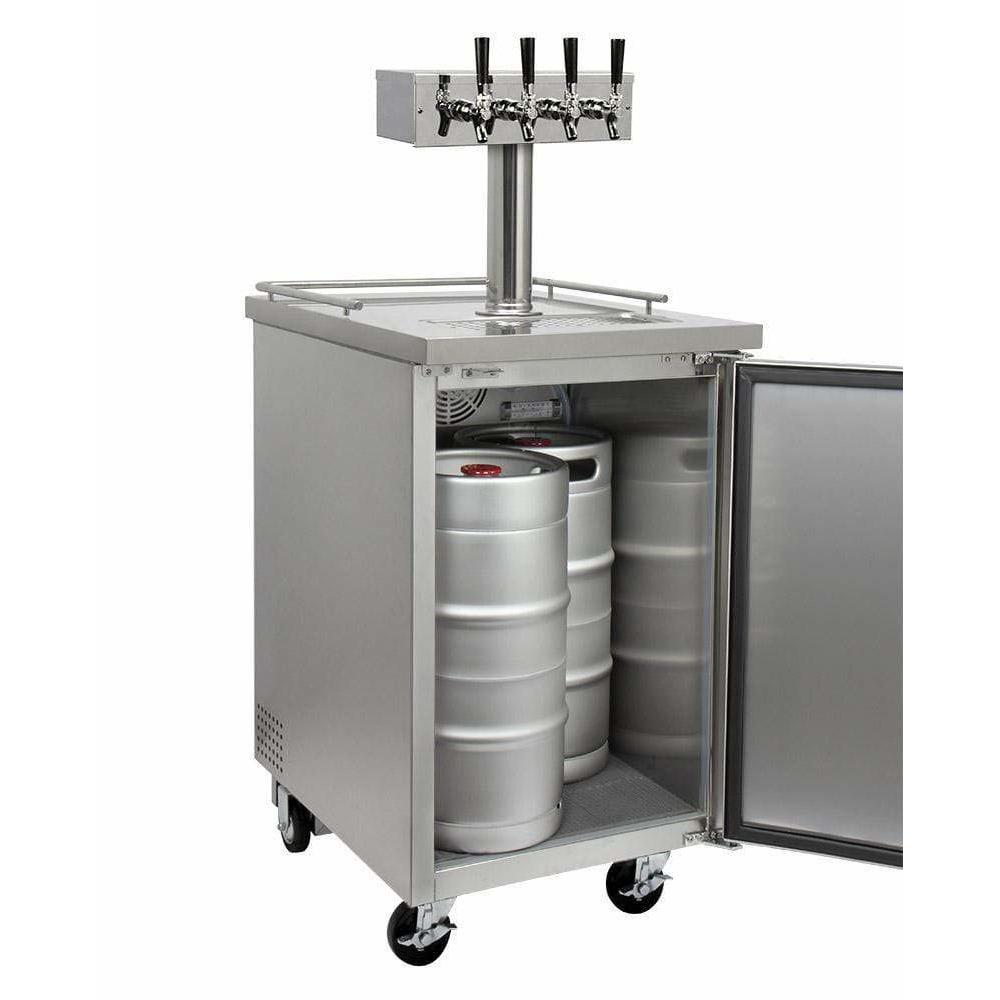 Kegco 24" Wide Four Tap All Stainless Steel Kegerator XCK-1S-4 Wine Coolers Empire