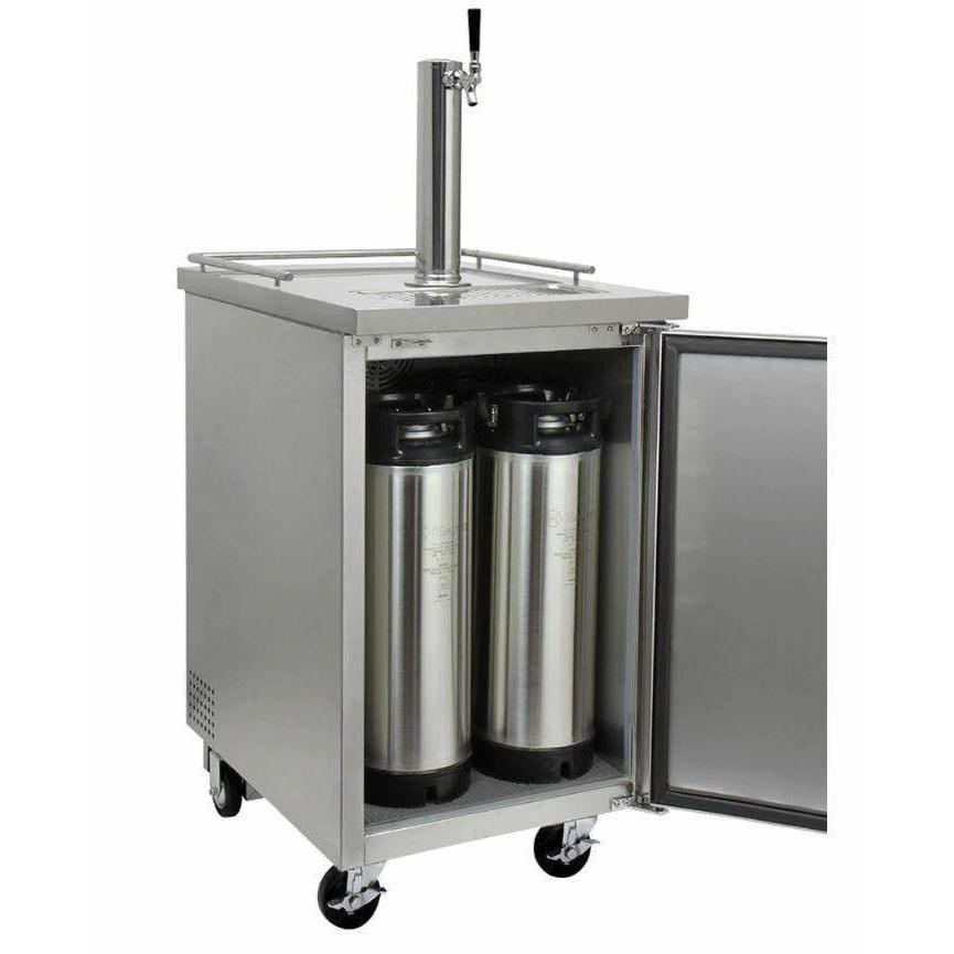 Kegco Commercial Keg Beer Dispenser- Stainless Steel Kegerator XCK-1S-K Wine Coolers Empire