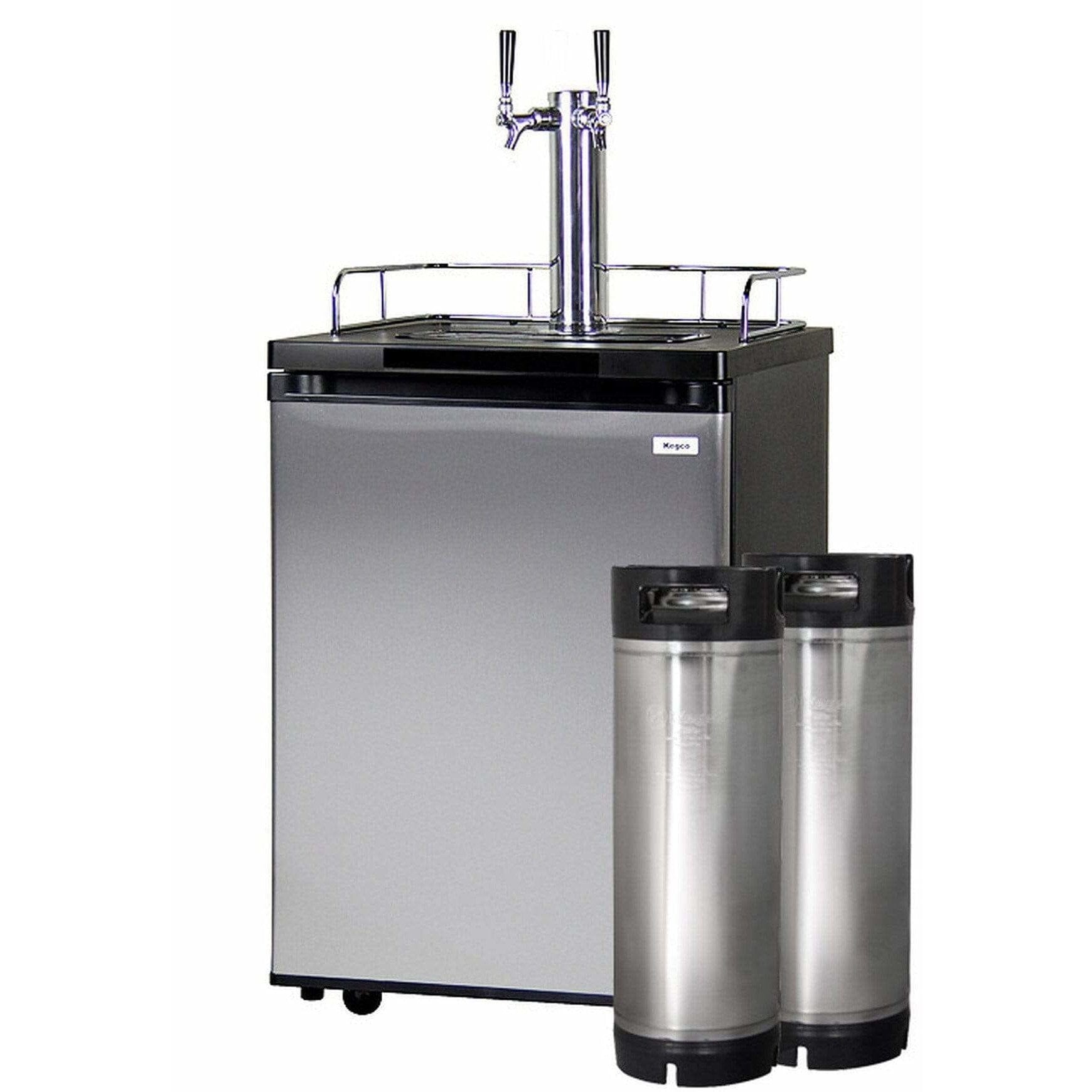 Kegco Home Brew Kegerator-Black Cabinet and Stainless Steel Door Home Brew HBK209S-2K Wine Coolers Empire