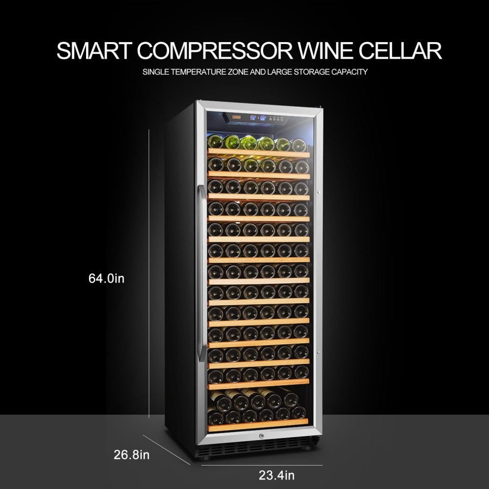 Lanbo 149 Bottles Single Zone Stainless Steel Wine Coolers LW155S - Lanbo | Wine Coolers Empire - Trusted Dealer