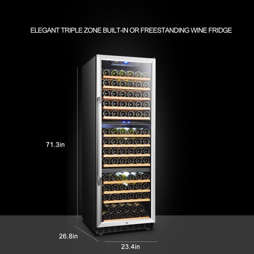 Lanbo 149 Bottles Triple Zone Stainless Steel Wine Coolers LW144T  - Lanbo | Wine Coolers Empire - Trusted Dealer