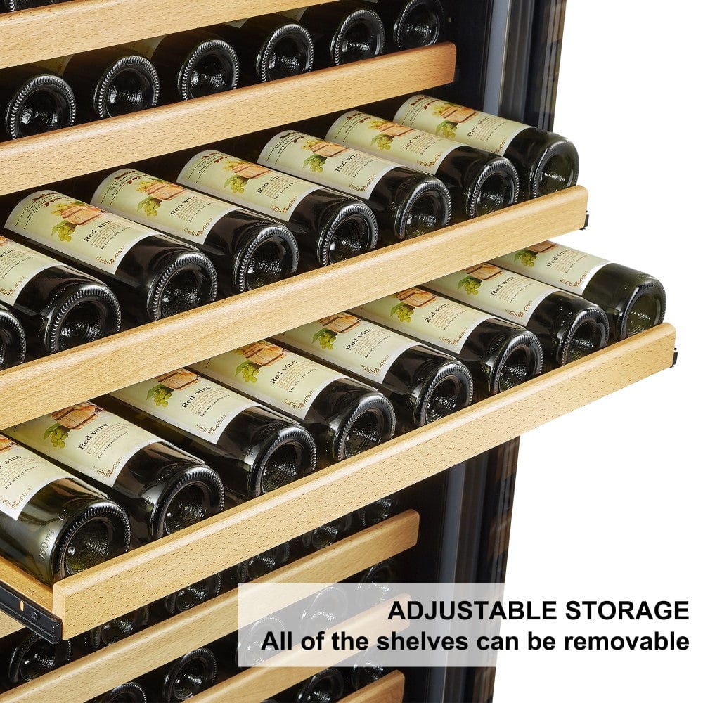 Lanbo Luxury 289 Bottles Dual Door Stainless Steel Wine Coolers LW328SD Wine Coolers Empire