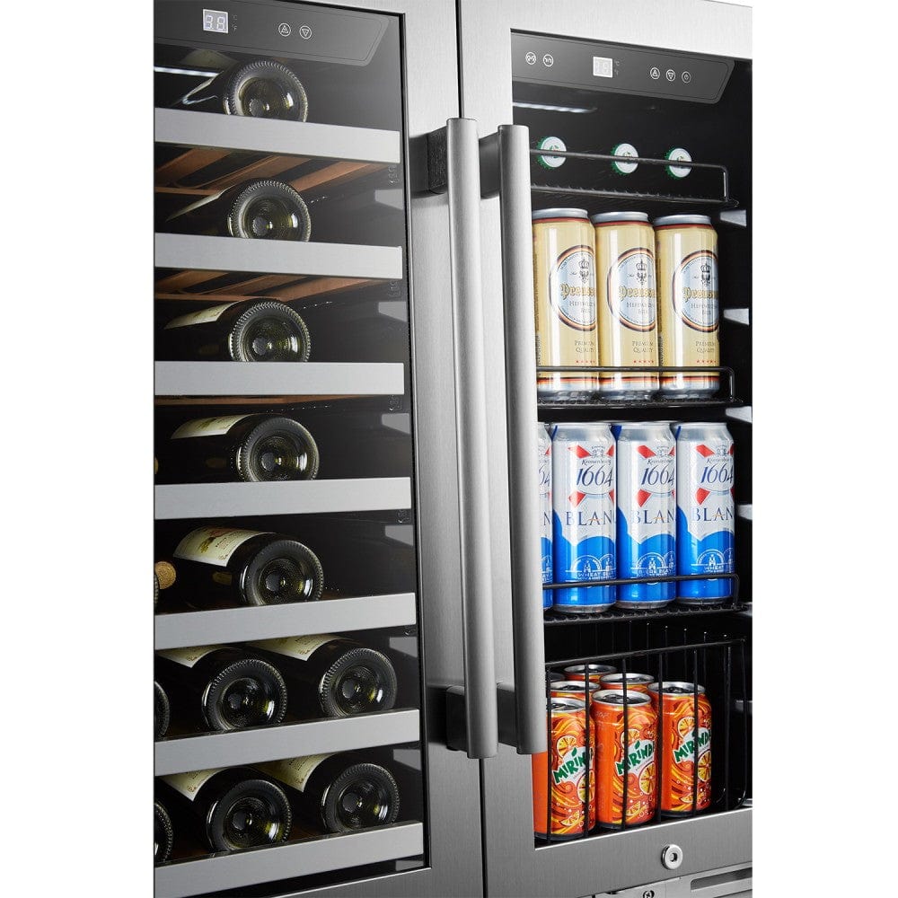 Lanbo Pro 30"  Dual Zone Stainless Steel Wine and Beverage Coolers LP66B Wine Coolers Empire