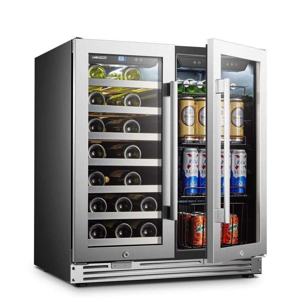 Lanbo Pro 30"  Dual Zone Stainless Steel Wine and Beverage Coolers LP66B Wine Coolers Empire