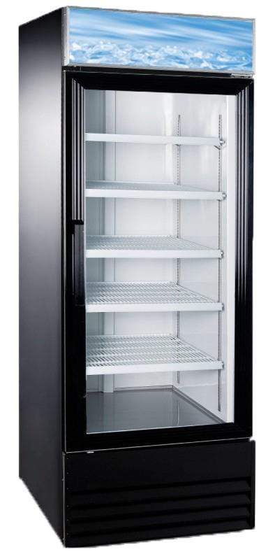 OMCAN 28" Single Door Black Glass Refrigerator 50037 Wine Coolers Empire