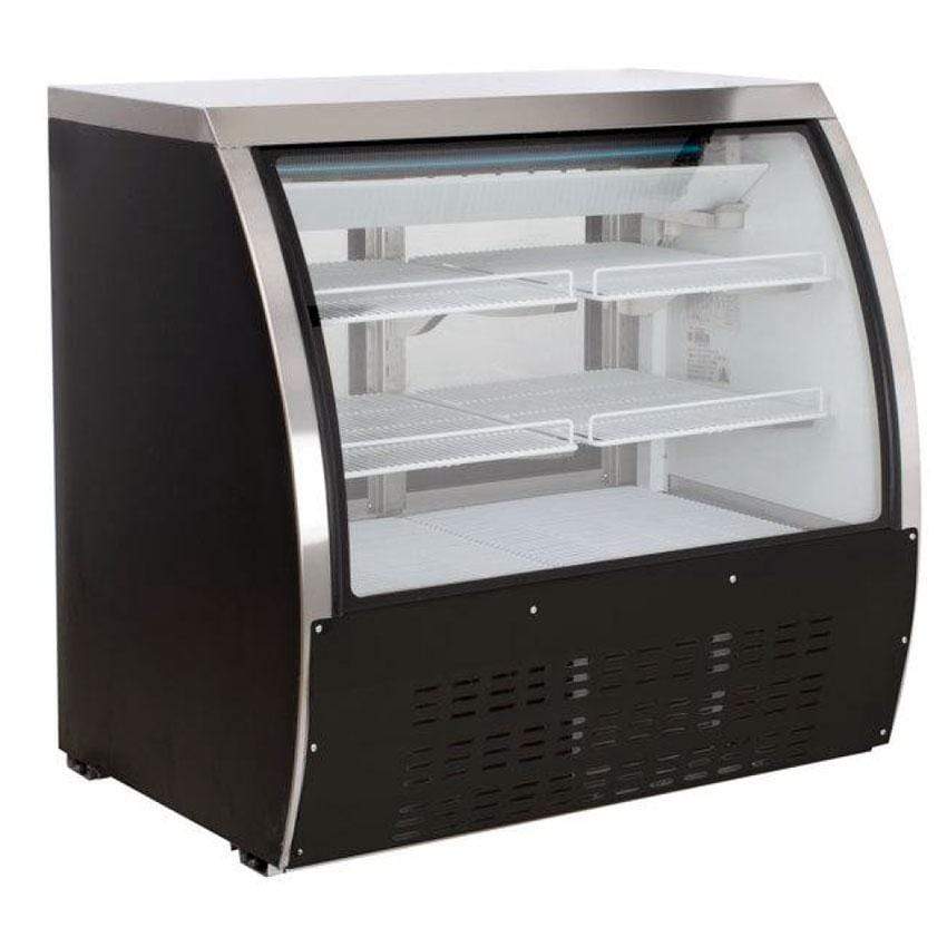 OMCAN 36" Refrigerated Floor Showcase with Black Coated Steel Exterior 50082 Wine Coolers Empire