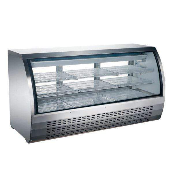 OMCAN  64" Refrigerated Floor Showcase with Stainless Steel Exterior 50085 Wine Coolers Empire