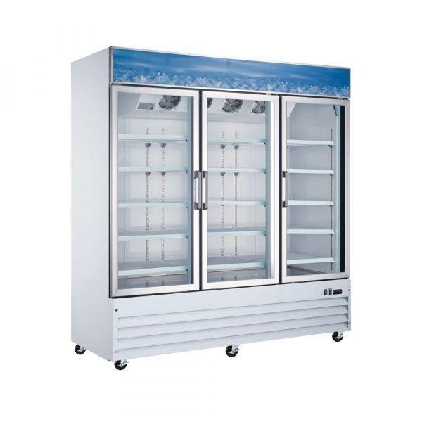 OMCAN 78" 3-Door Swing Glass Refrigerator 50052 Wine Coolers Empire