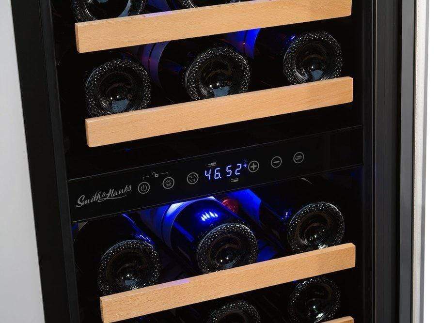 Smith & Hanks 32 Bottle Dual Zone Stainless Steel Wine Fridge RW88DR Wine Coolers Empire