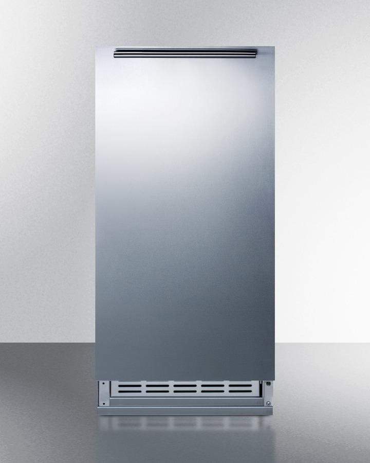 Summit 12 lb. Built-in Ice Maker Stainless Steel Drain-Free Cabinet And Door BIM25H34 Wine Coolers Empire