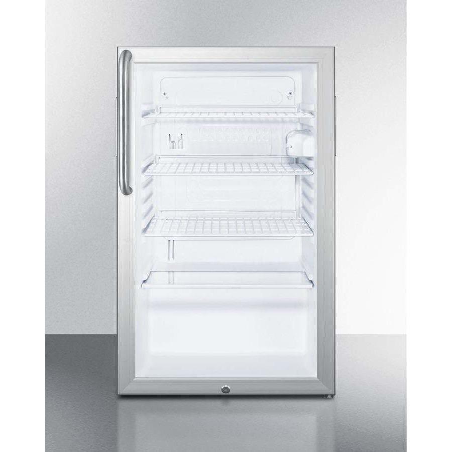 Summit 20" Wide Built-In All-Refrigerator Beverage Fridge SCR450L7CSS Wine Coolers Empire