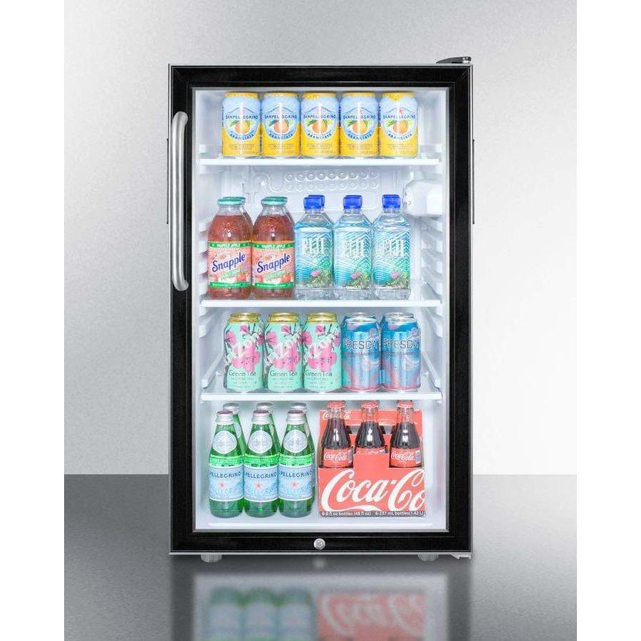 Summit 20" Wide Built-In All-Refrigerator Beverage Fridge SCR500BL7CSS Wine Coolers Empire