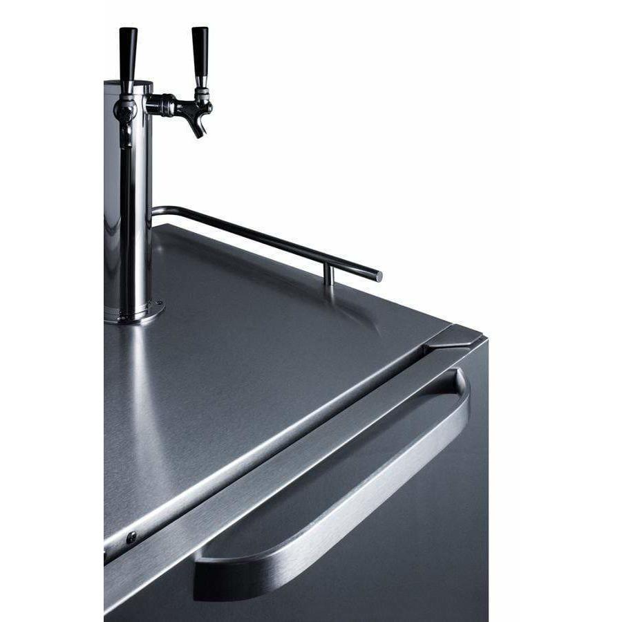 Summit 24" Built-In Automatic Defrost Outdoor Dual Tap  Kegerator SBC695OSTWIN Wine Coolers Empire