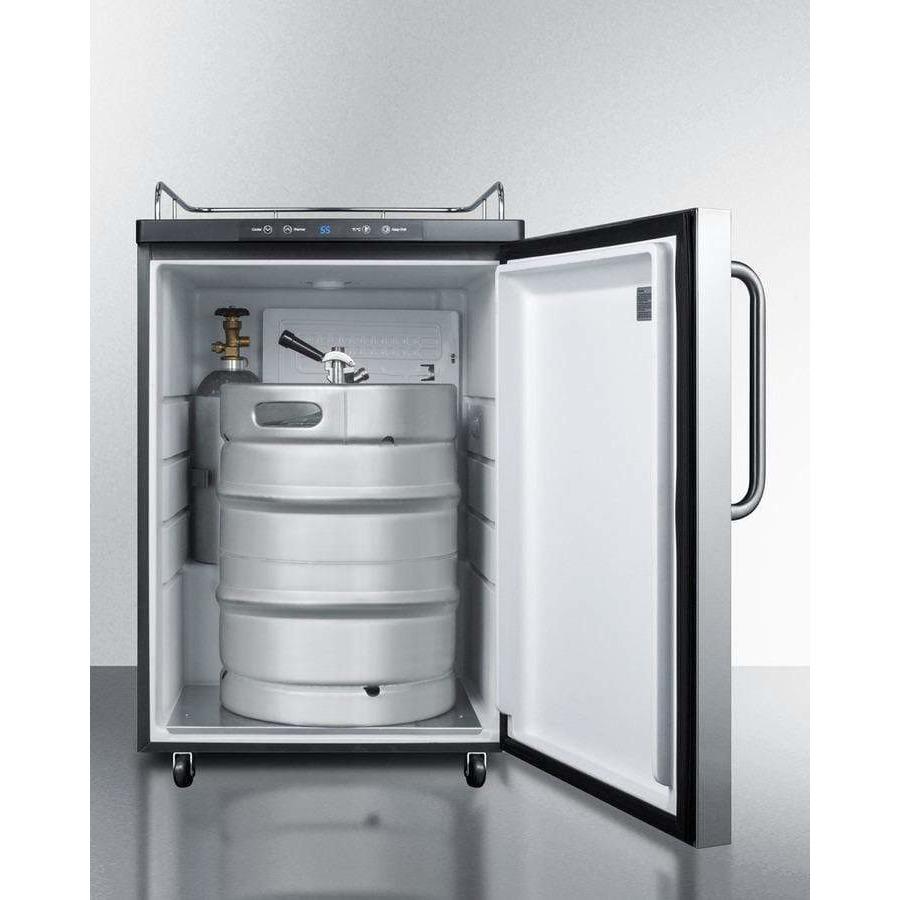Summit 24" Built-In Automatic Defrost Stainless Steel Kegerator SBC635MBI7NKSSTB Wine Coolers Empire