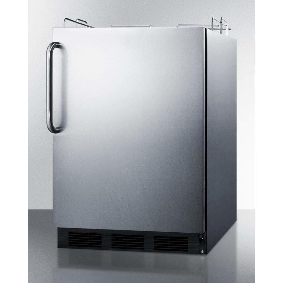 Summit 24" Built-In Commercial Stainless Steel Automatic Defrost Kegerator, ADA Compliant SBC58BBINKCSSADA Wine Coolers Empire