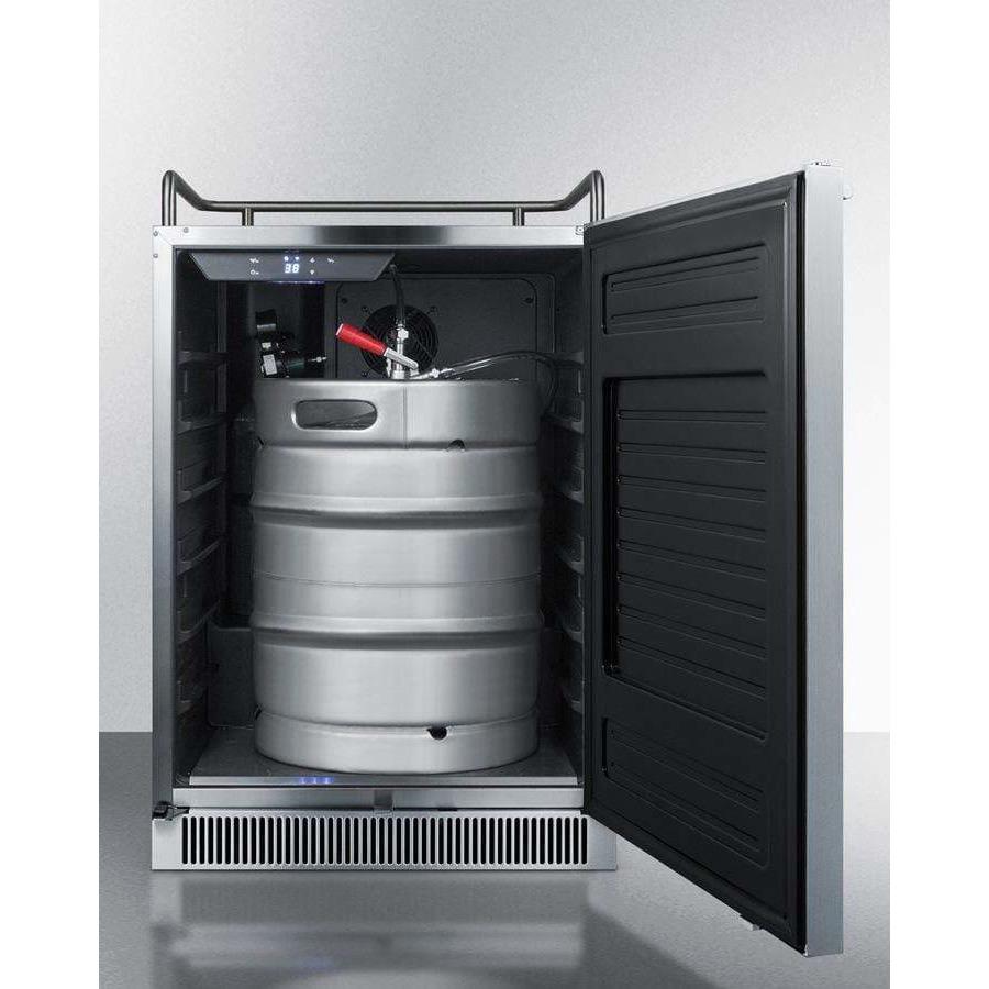 Summit 24" Built-In Frost Free Stainless Steel Kegerator SBC677BINK Wine Coolers Empire