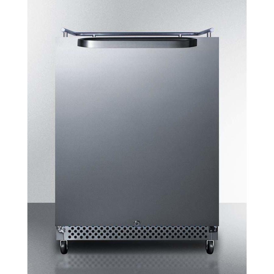 Summit 24" Built-In Single Tap All Stainless Steel Outdoor Commercial Kegerator SBC695OSNK Wine Coolers Empire