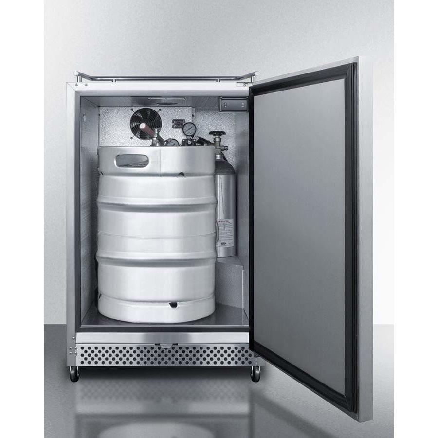 Summit 24" Built-In Single Tap All Stainless Steel Outdoor Commercial Kegerator SBC695OSNK Wine Coolers Empire