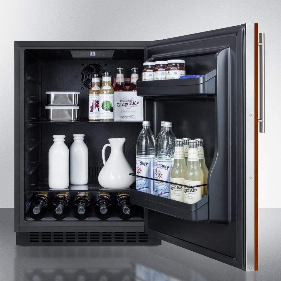 Summit 24" Built-In Undercounter ADA Compliant Black Cabinet/Panel-Ready Door  All Fridge AL54IF Wine Coolers Empire