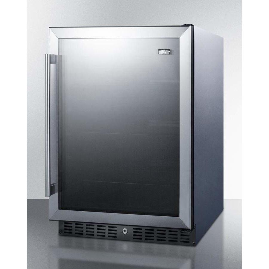 Summit 24" Built-In Undercounter ADA Compliant Stainless Steel Cabinet All-Fridge AL57GCSS Wine Coolers Empire