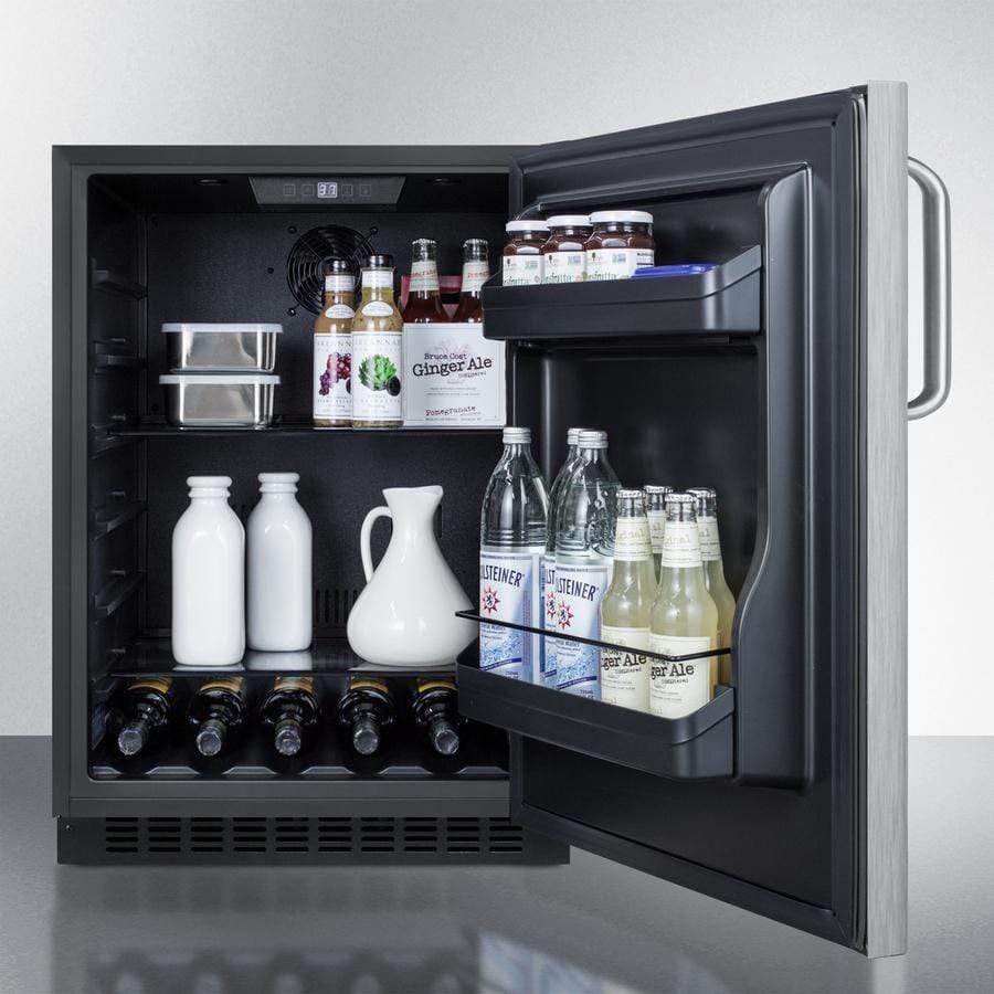 Summit 24" Built-In Undercounter ADA Compliant Stainless Steel Exterior All-Fridge AL54CSSTB Wine Coolers Empire