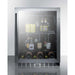 Summit 24" Built-In Undercounter- Black Cabinet with Stainless Steel Door Beverage Fridge SCR2466 Wine Coolers Empire