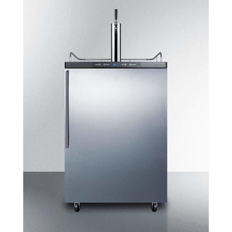 Summit 24"  Single Tap Stainless Steel Built -In Commercial Kegerator SBC635MBI7SSHV Wine Coolers Empire