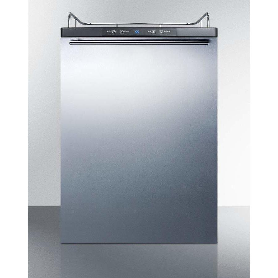 Summit 24" Single Tap Stainless Steel Built-In Kegerator SBC635MBINKSSHH Wine Coolers Empire