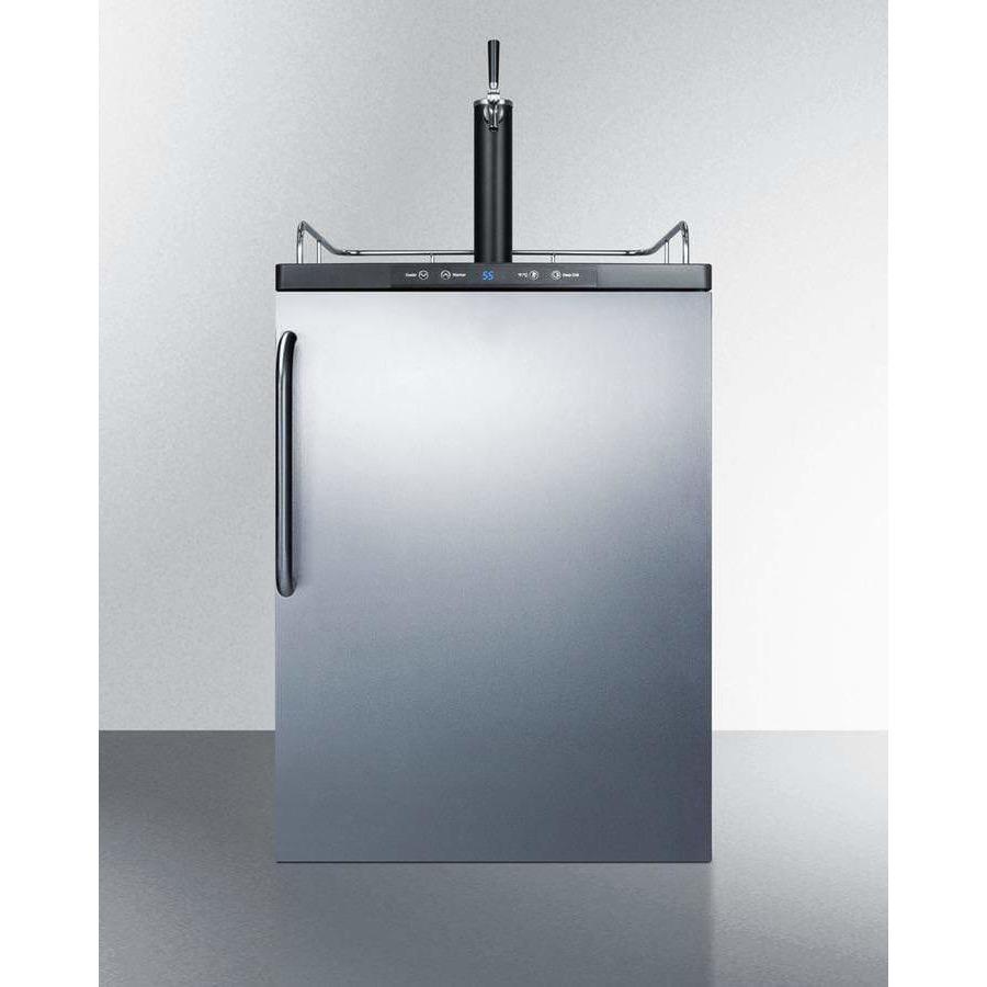 Summit 24" Single Tap Stainless Steel Built-In Kegerator SBC635MBISSTB Wine Coolers Empire