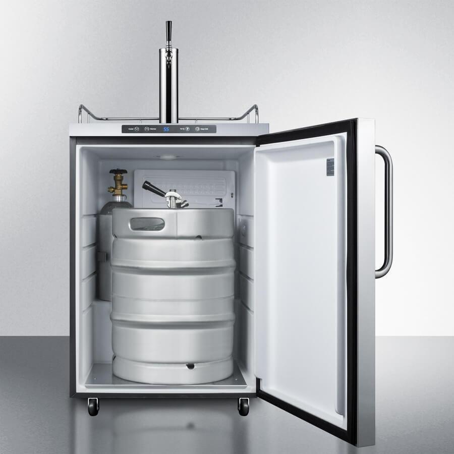 Summit 24" Wide Single Tap All Stainless Steel Outdoor Kegerator SBC635MOS Wine Coolers Empire