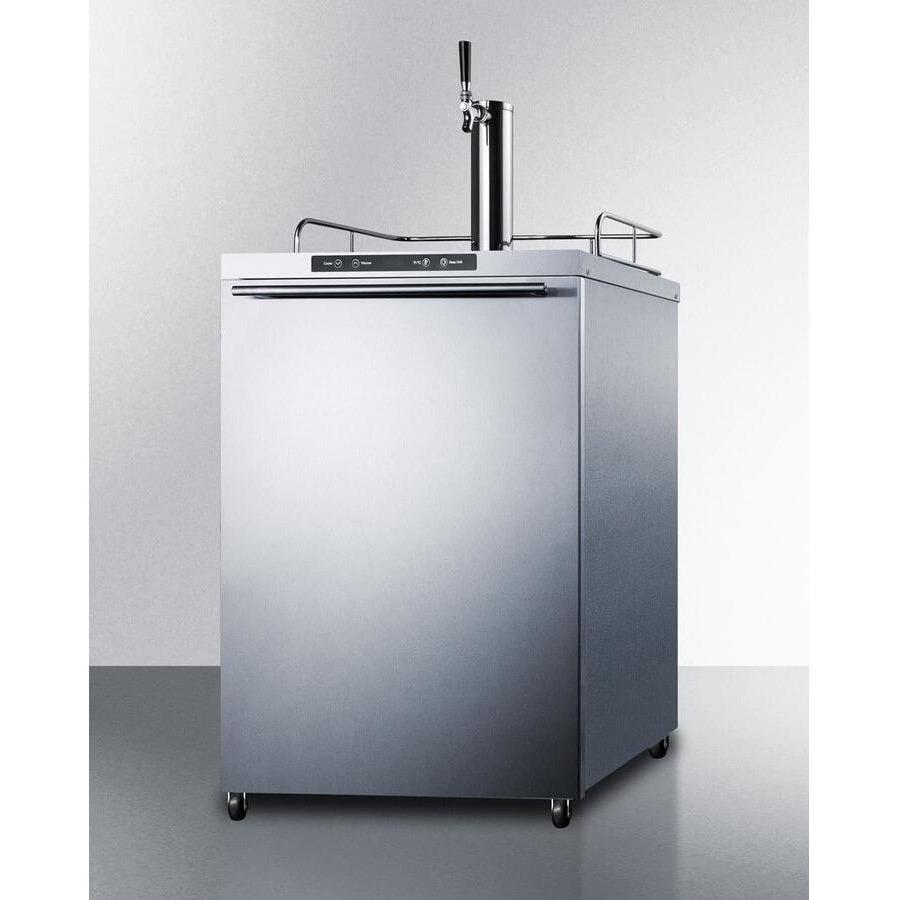 Summit 24" Wide Single Tap All Stainless Steel Outdoor Kegerator SBC635MOSHH Wine Coolers Empire