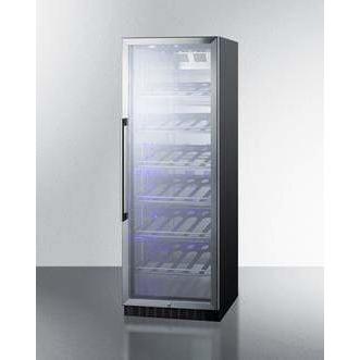 Summit 35 Bottle Commercial 24" Champagne Series Single Zone Black Right Hinge Wine Fridge SCR1401CH Wine Coolers Empire