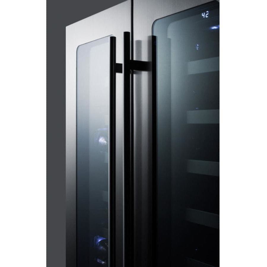 SUMMIT 42-Bottle Capacity 24 in. Undercounter Dual Zone Stainless Steel Wine Fridge CLFD24WCCSS Wine Coolers Empire