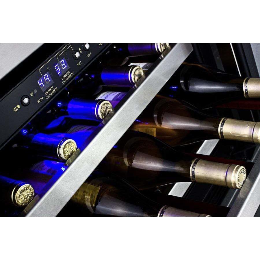 Summit 46 Bottle 24" Wide Built-In Wine Fridge SWC530BLBISTCSS Wine Coolers Empire