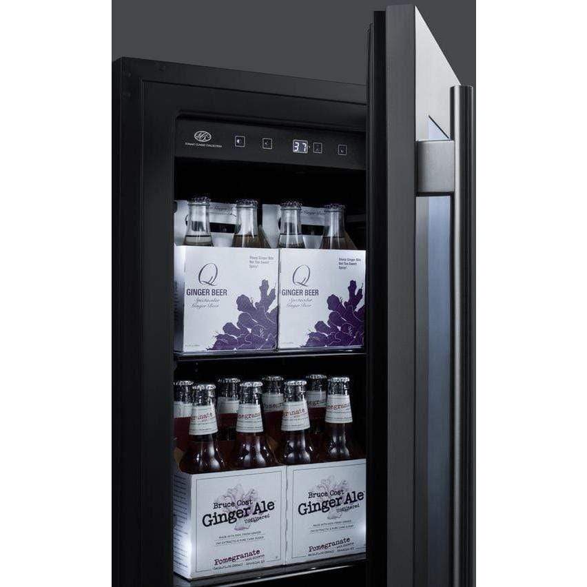 Summit Classic 18" 34 Bottle Stainless Steel Frame Glass Door Built-In Undercounter Beverage Center CL181WBVCSS Wine Coolers Empire